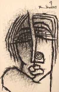 A. S. Rind, 21 x 13 Inch, Charcoal On Paper , Figurative Painting, AC-ASR-400